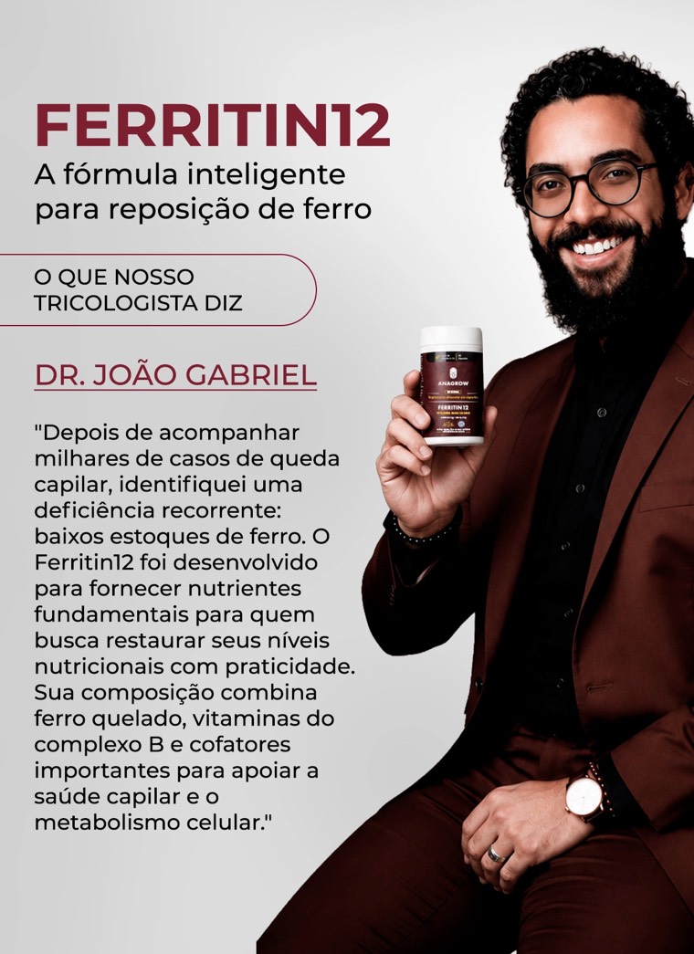 Dr. João Gabriel, tricologista responsável pelas fórmulas Anagrow